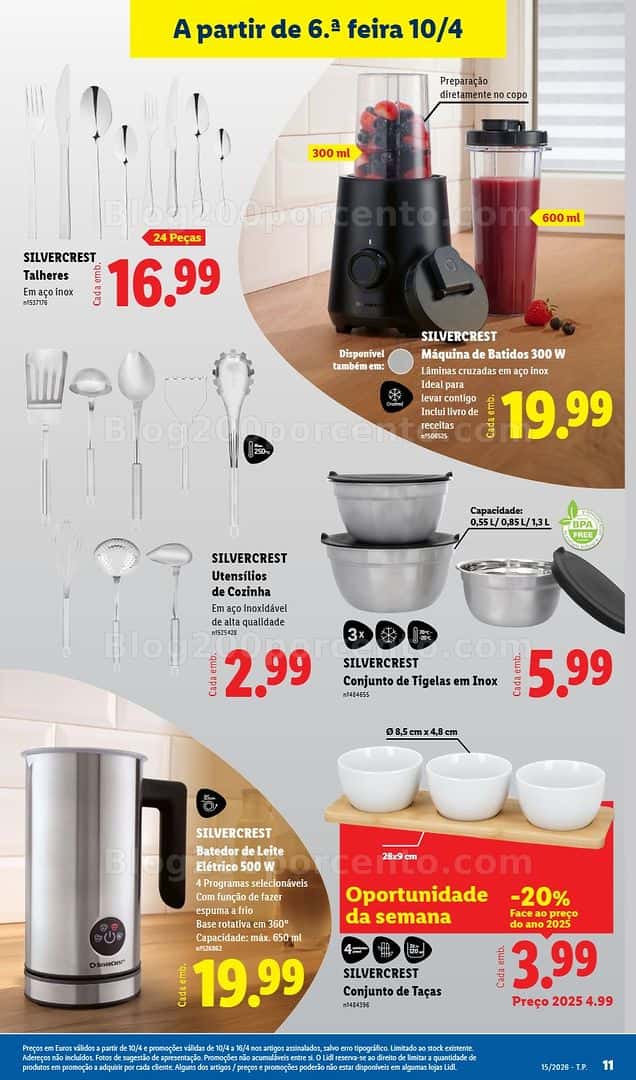 Antevisão Folheto LIDL Bazar Promoções de 6 a 16 abril