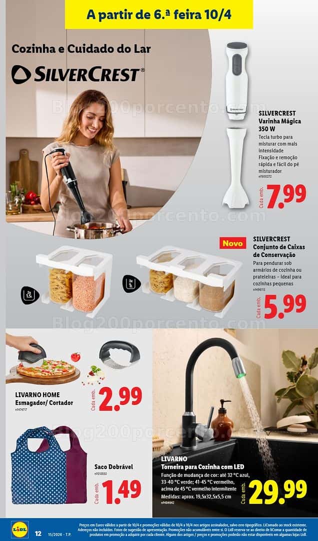 Antevisão Folheto LIDL Bazar Promoções de 6 a 16 abril