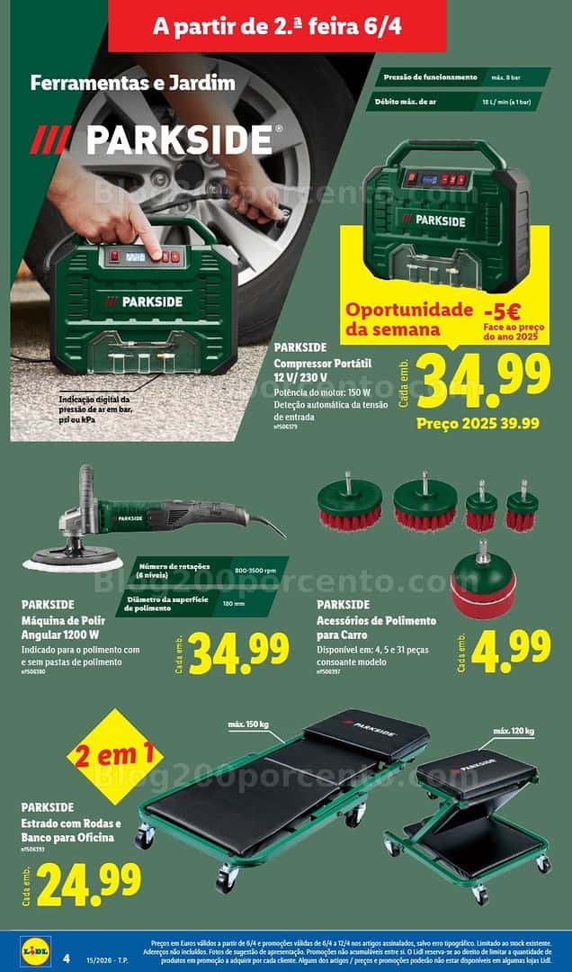 Antevisão Folheto LIDL Bazar Promoções de 6 a 16 abril