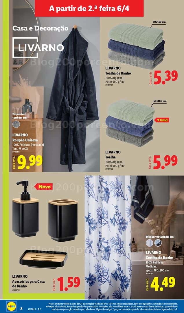 Antevisão Folheto LIDL Bazar Promoções de 6 a 16 abril