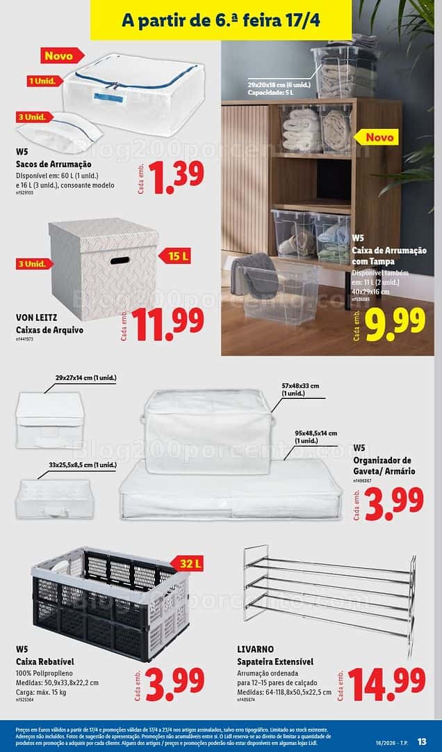 Antevisão Folheto LIDL Bazar Promoções de 13 a 23 abril