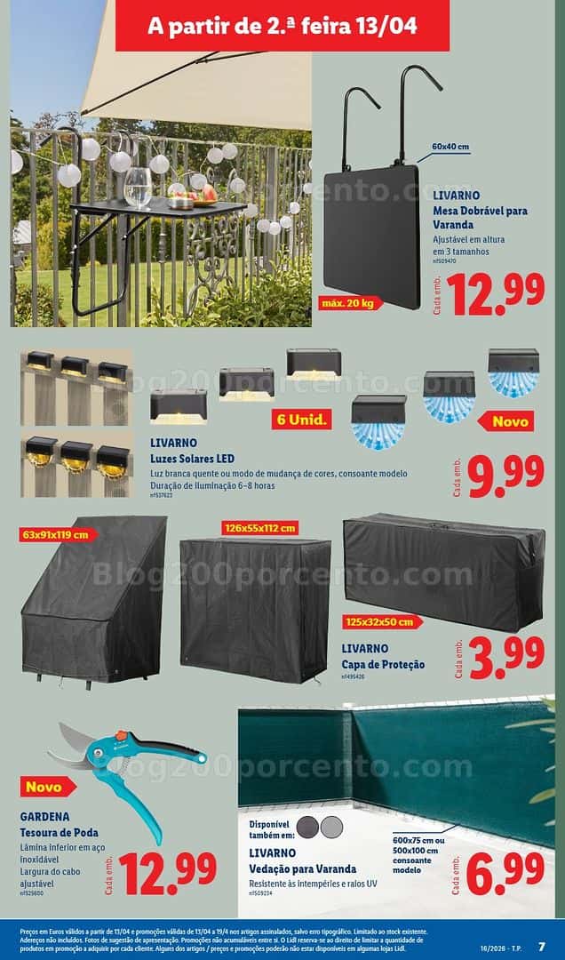 Antevisão Folheto LIDL Bazar Promoções de 13 a 23 abril