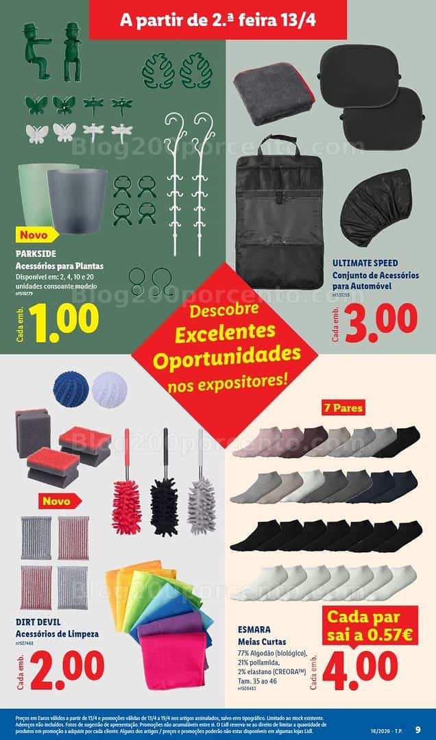 Antevisão Folheto LIDL Bazar Promoções de 13 a 23 abril