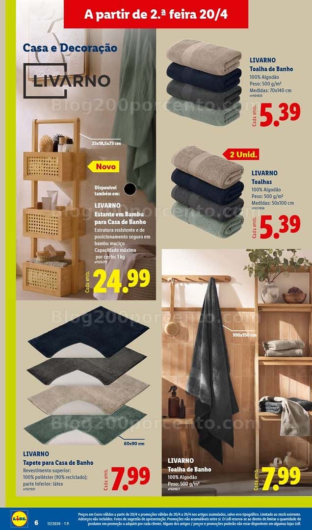 Antevisão Folheto LIDL Bazar Promoções de 20 a 30 abril