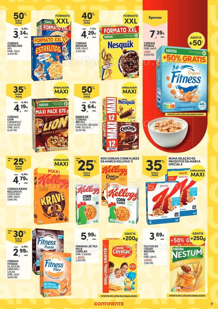 Antevisão Folheto CONTINENTE Especial Packs Poupança Promoções de 7 a 19 abril