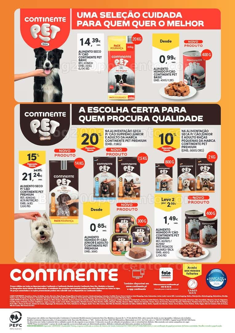 Antevisão Folheto CONTINENTE Pet Care promoções de 7 a 19 abril