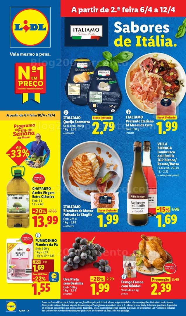 Antevisão Folheto LIDL Promoções de 6 a 12 abril