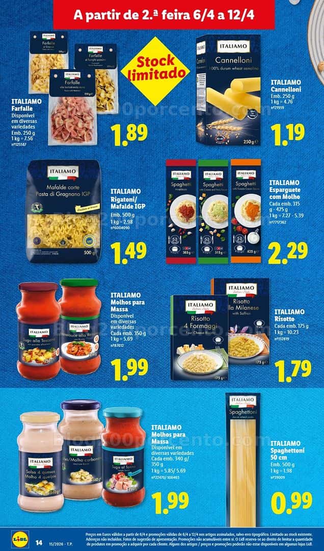 Antevisão Folheto LIDL Promoções de 6 a 12 abril