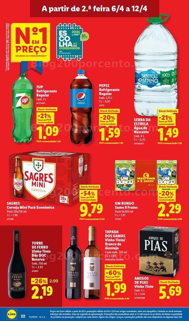 Antevisão Folheto LIDL Promoções de 6 a 12 abril
