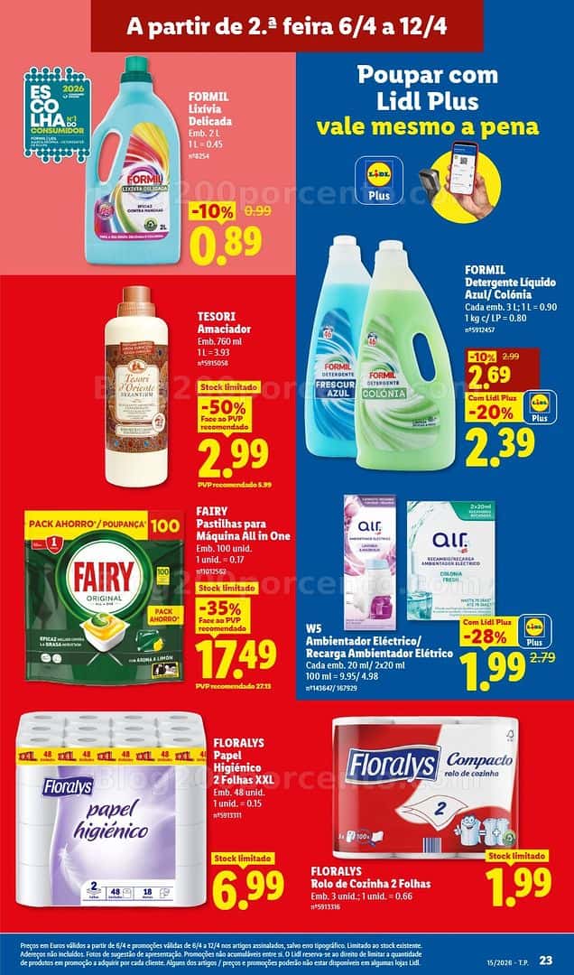 Antevisão Folheto LIDL Promoções de 6 a 12 abril