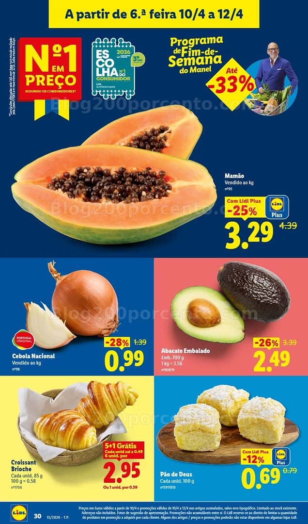 Antevisão Folheto LIDL Promoções de 6 a 12 abril