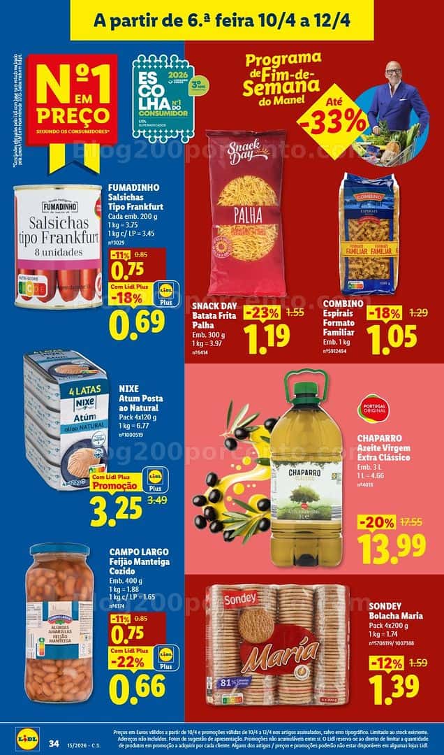Antevisão Folheto LIDL Promoções de 6 a 12 abril