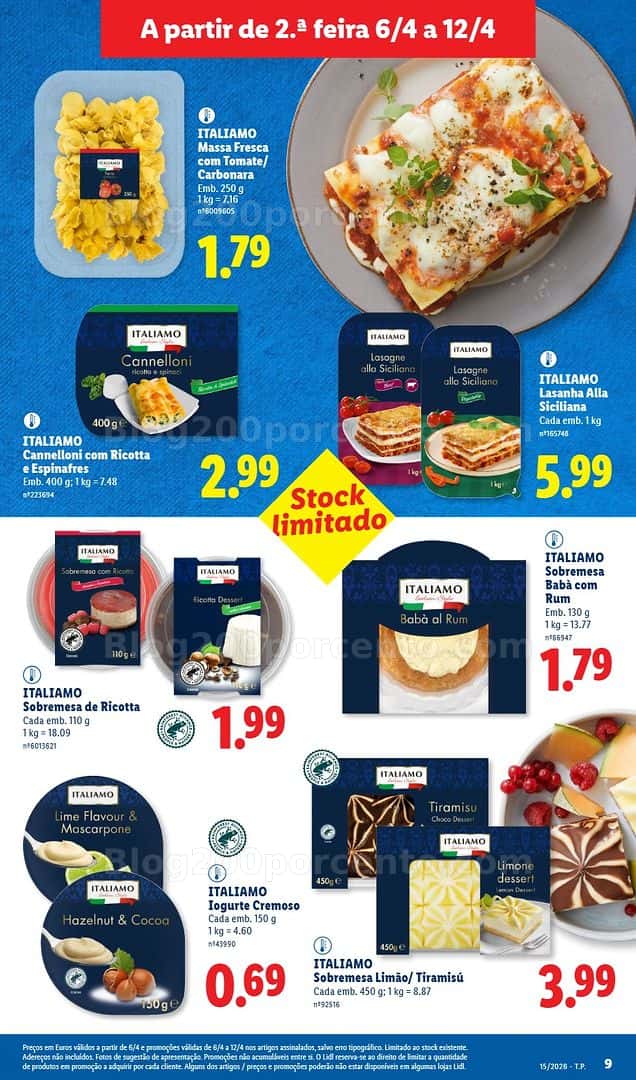 Antevisão Folheto LIDL Promoções de 6 a 12 abril