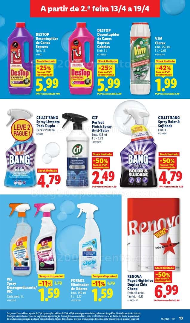 Antevisão Folheto LIDL Promoções de 13 a 19 abril