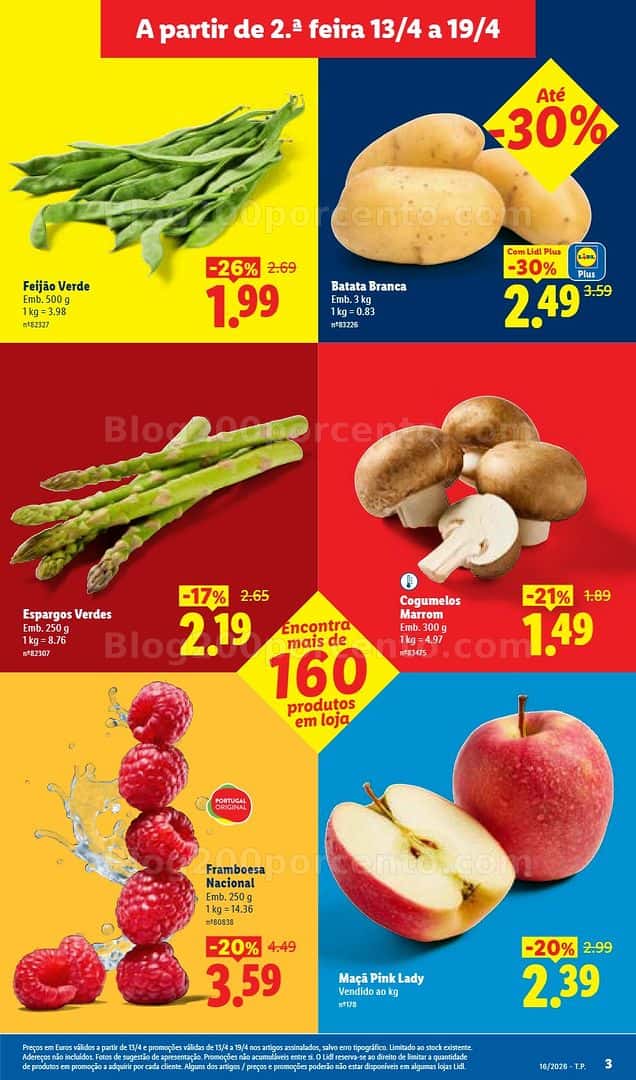 Antevisão Folheto LIDL Frescos Promoções de 13 a 19 abril