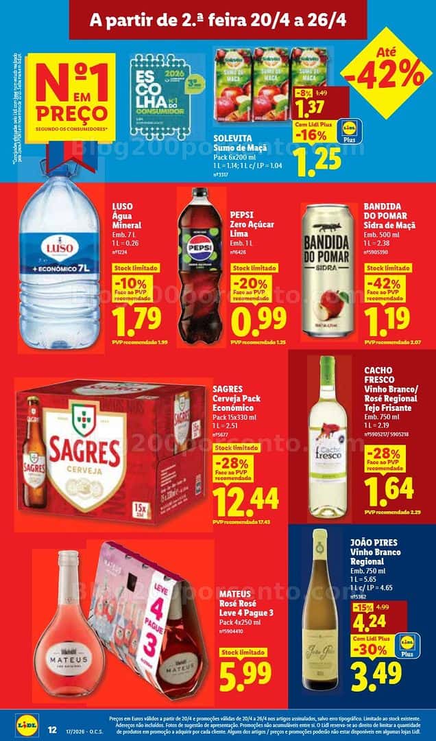 Antevisão Folheto LIDL Promoções de 20 a 26 abril