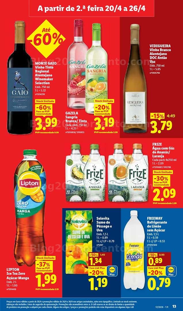 Antevisão Folheto LIDL Promoções de 20 a 26 abril