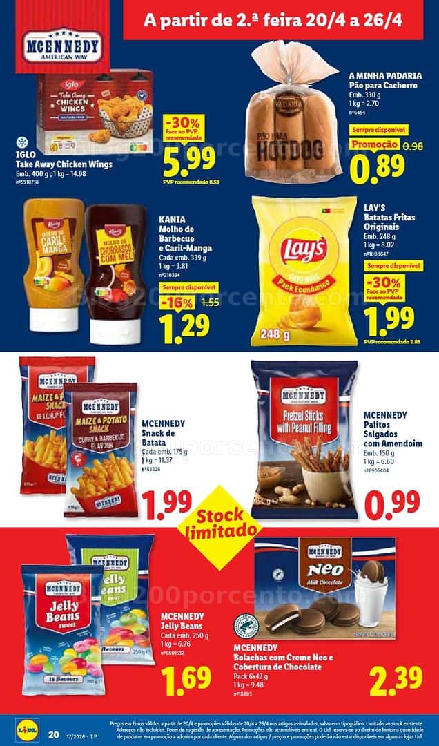 Antevisão Folheto LIDL Promoções de 20 a 26 abril