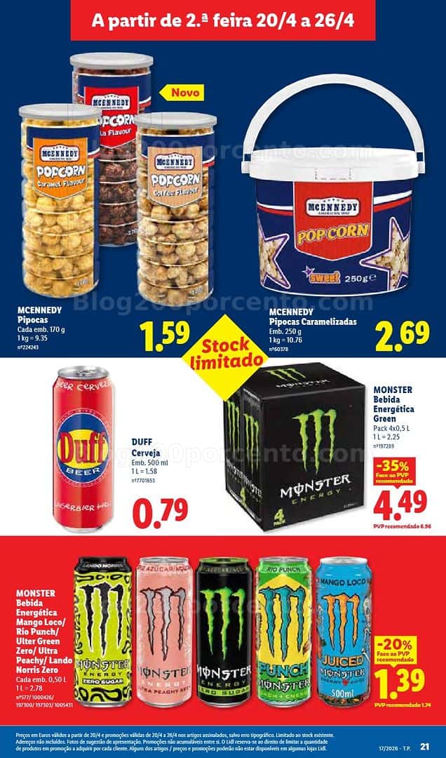 Antevisão Folheto LIDL Promoções de 20 a 26 abril