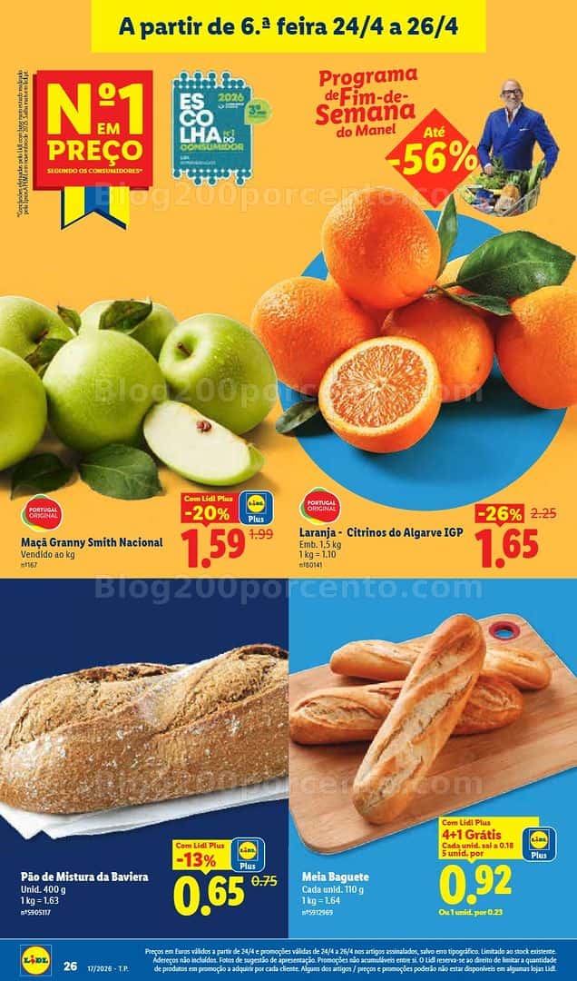 Antevisão Folheto LIDL Promoções de 20 a 26 abril