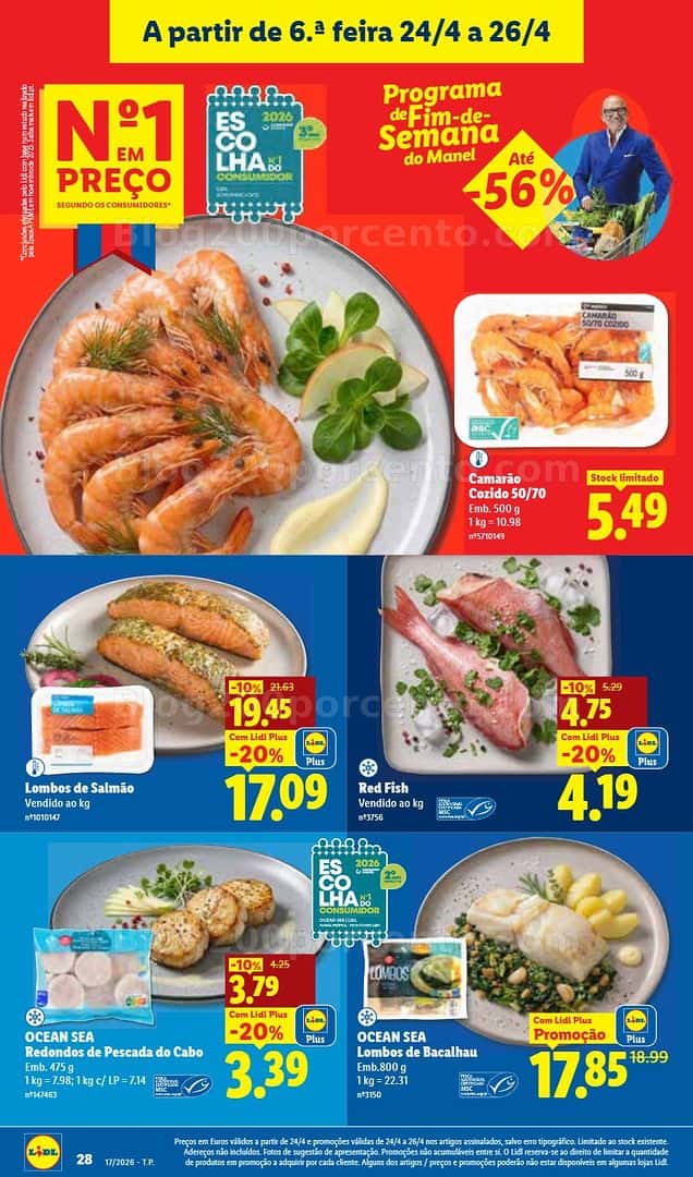 Antevisão Folheto LIDL Promoções de 20 a 26 abril