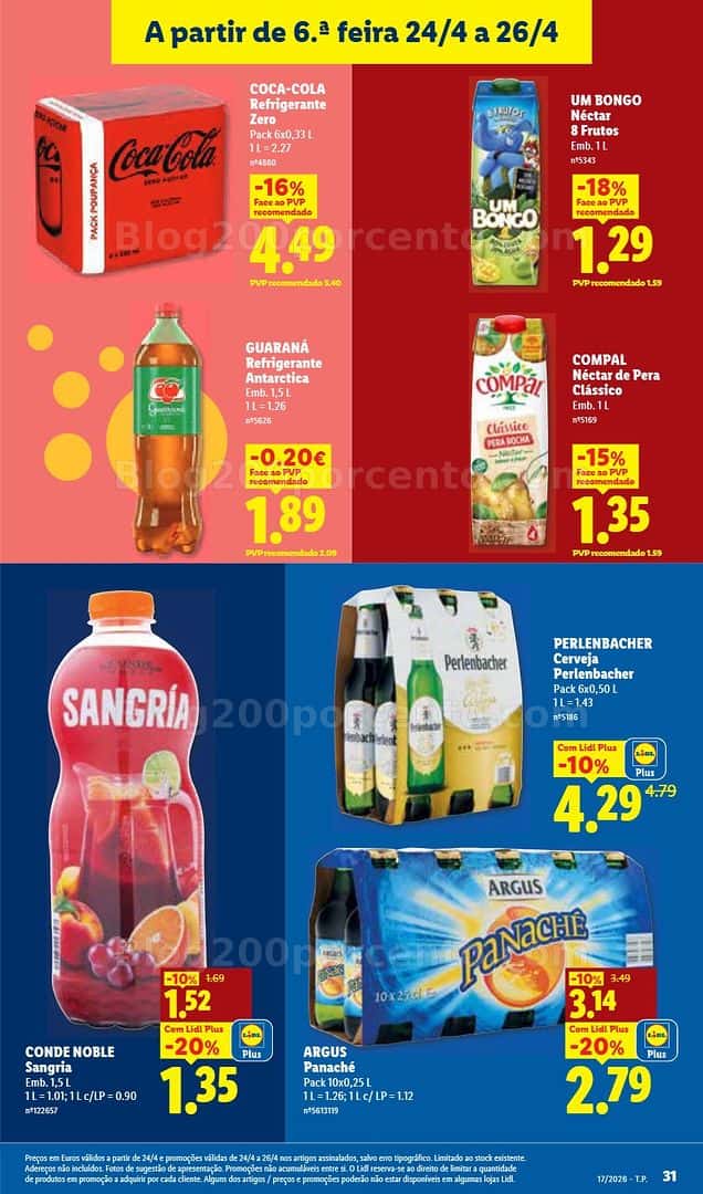 Antevisão Folheto LIDL Promoções de 20 a 26 abril
