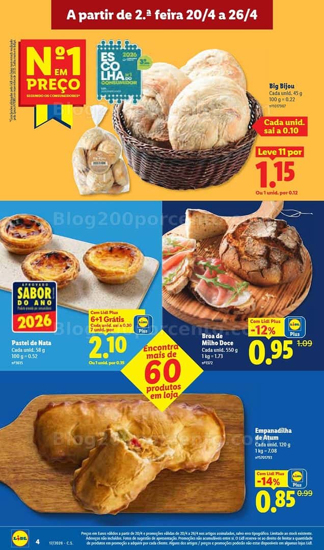 Antevisão Folheto LIDL Promoções de 20 a 26 abril