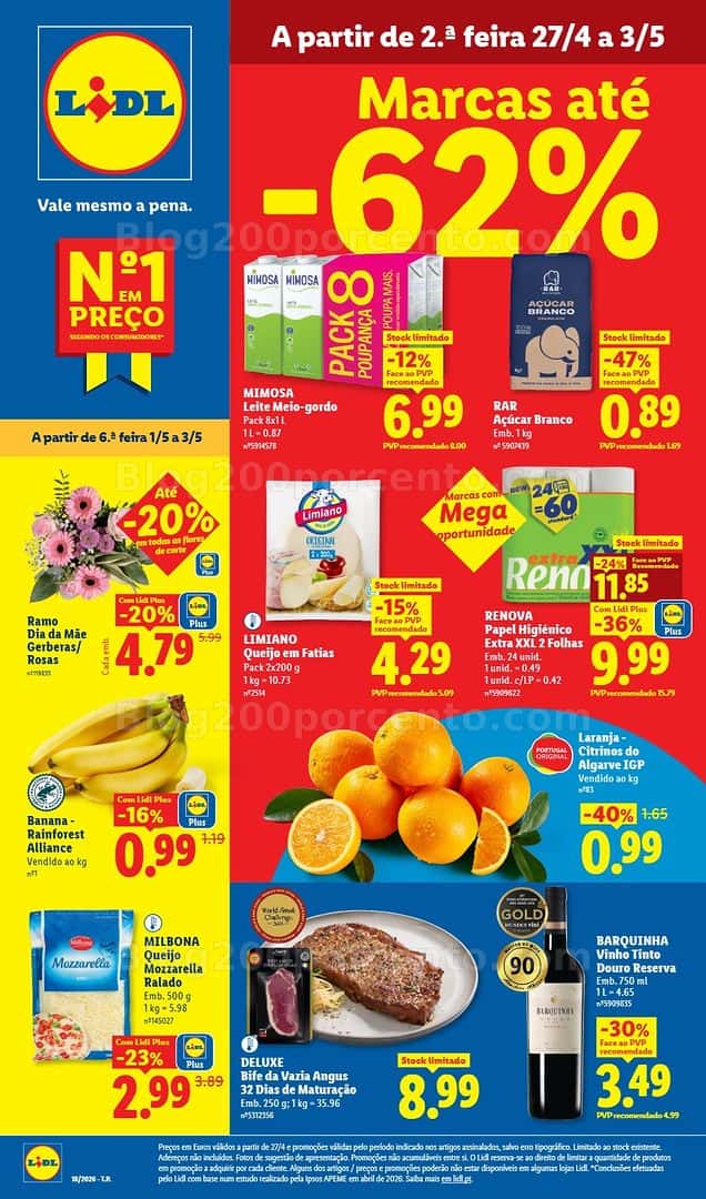 Antevisão Folheto LIDL Promoções de 27 abril a 3 maio