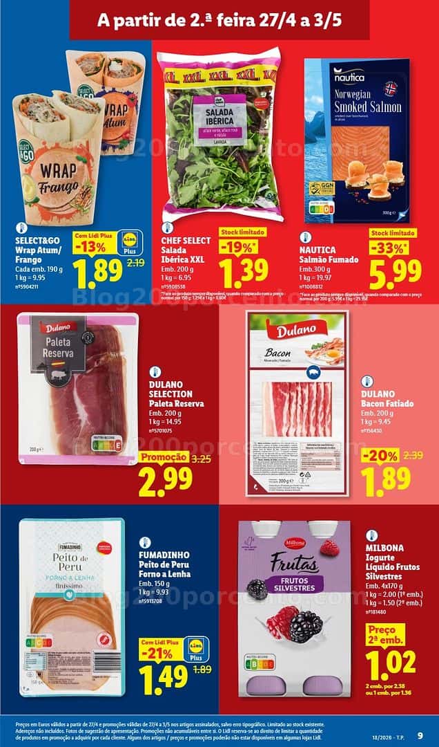 Antevisão Folheto LIDL Promoções de 27 abril a 3 maio