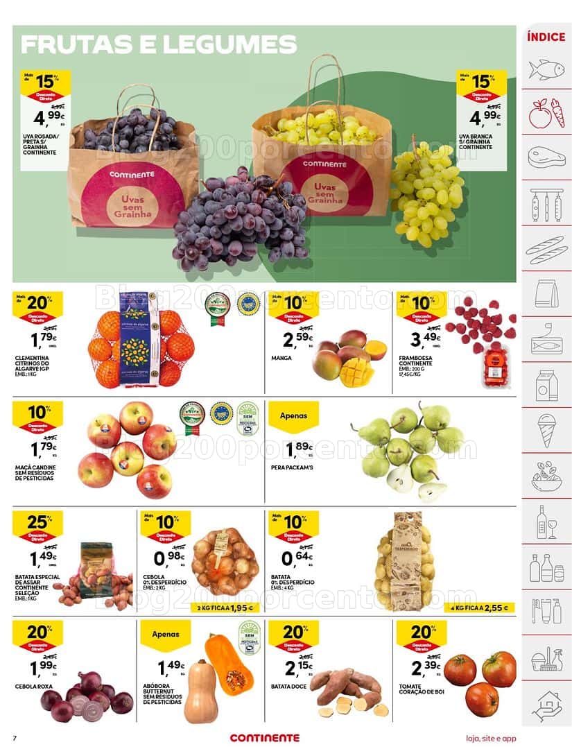 Antevisão Folheto CONTINENTE Frescos Promoções de 7 a 13 abril