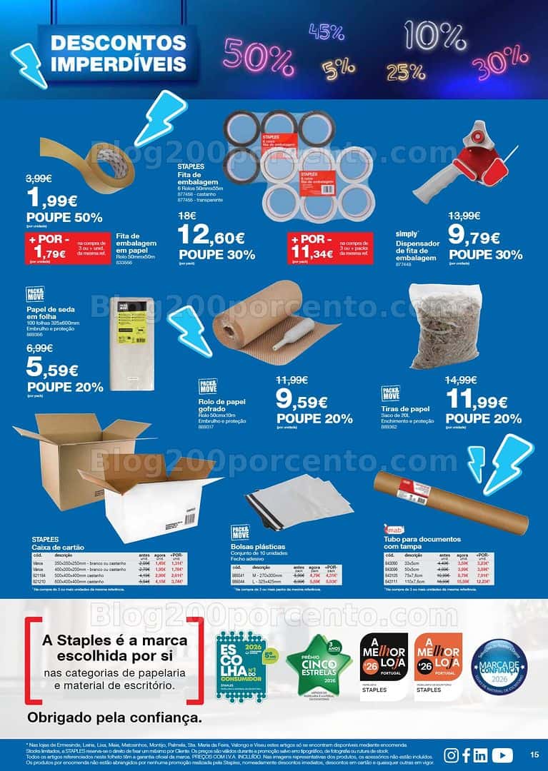 Antevisão Folheto STAPLES Descontos Imperdíveis Promoções de 6 a 29 abril