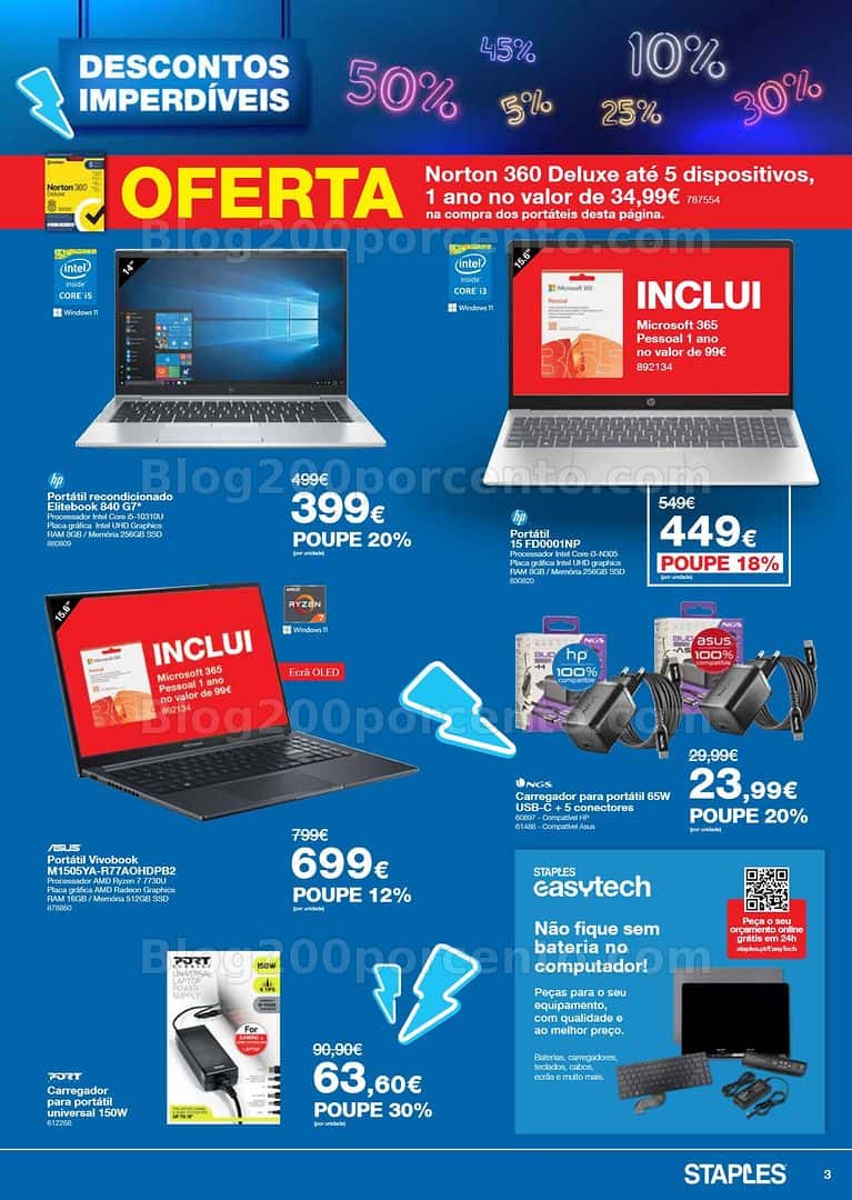 Antevisão Folheto STAPLES Descontos Imperdíveis Promoções de 6 a 29 abril