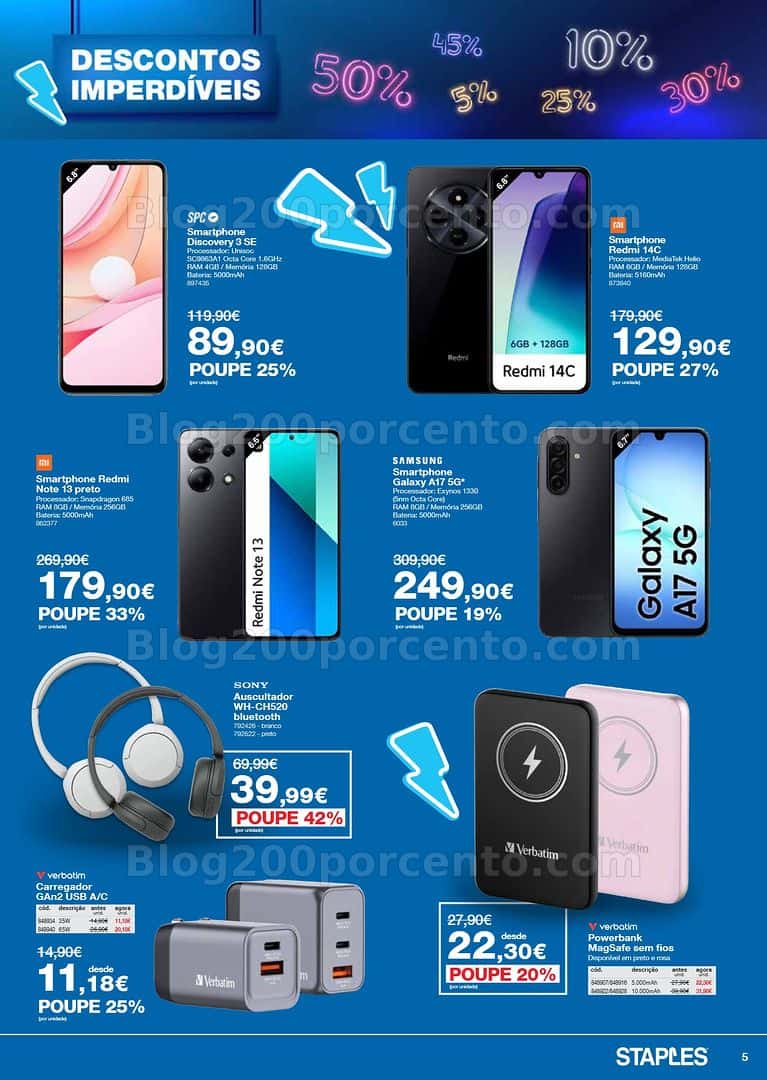 Antevisão Folheto STAPLES Descontos Imperdíveis Promoções de 6 a 29 abril