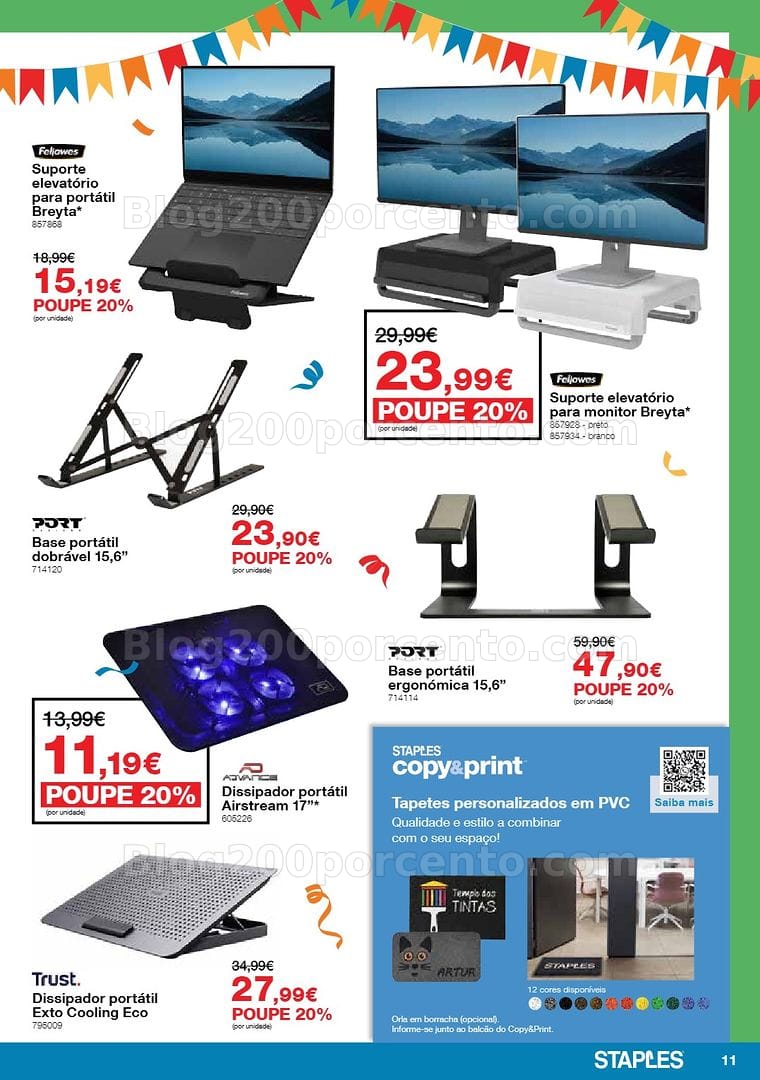 Antevisão Folheto STAPLES Arraial das Cadeiras e Mobiliário Promoções de 4 a 28 maio