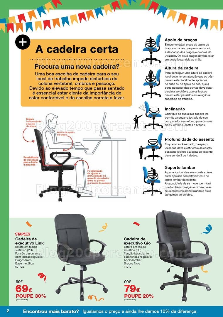 Antevisão Folheto STAPLES Arraial das Cadeiras e Mobiliário Promoções de 4 a 28 maio