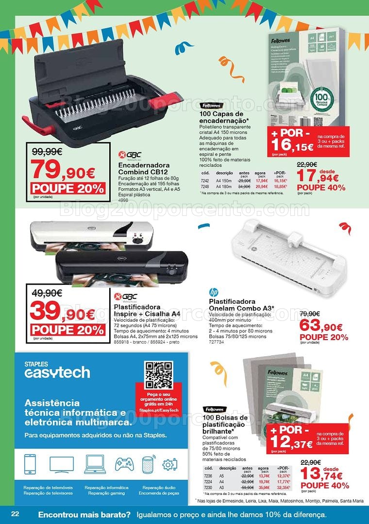 Antevisão Folheto STAPLES Arraial das Cadeiras e Mobiliário Promoções de 4 a 28 maio