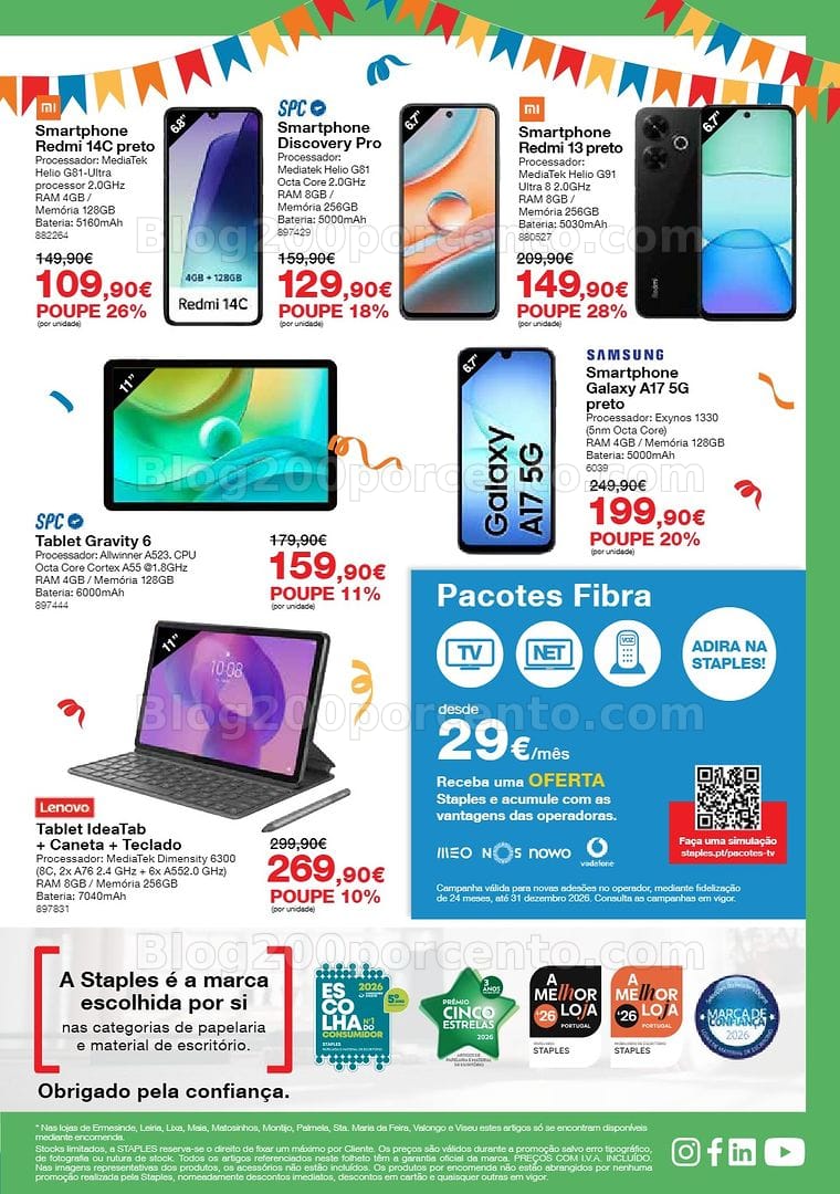 Antevisão Folheto STAPLES Arraial das Cadeiras e Mobiliário Promoções de 4 a 28 maio