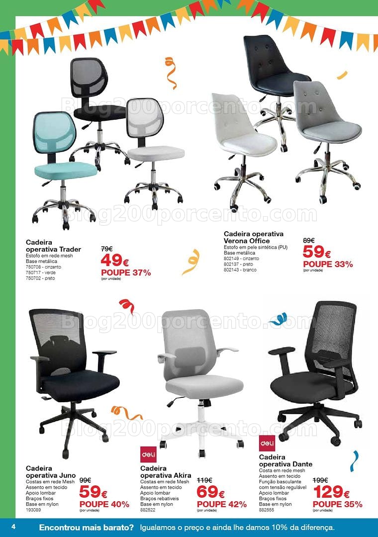 Antevisão Folheto STAPLES Arraial das Cadeiras e Mobiliário Promoções de 4 a 28 maio