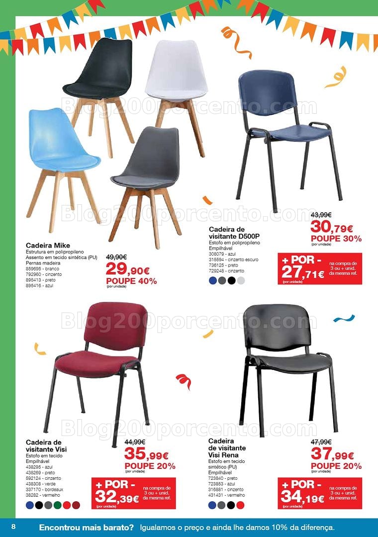 Antevisão Folheto STAPLES Arraial das Cadeiras e Mobiliário Promoções de 4 a 28 maio