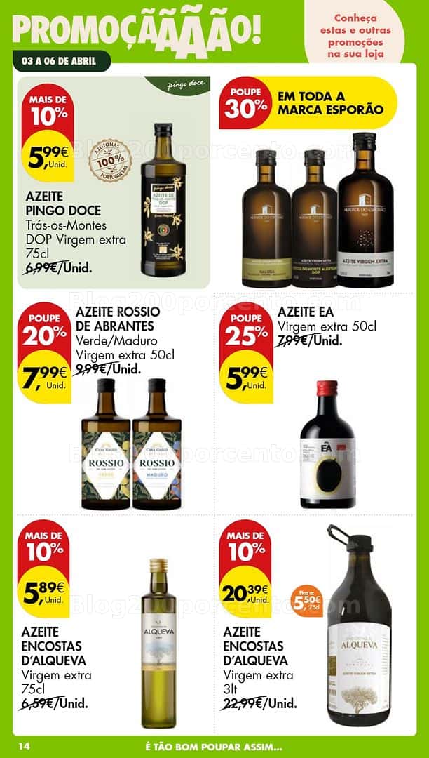 Antevisão Folheto PINGO DOCE Promoções Fim de Semana - 3 a 6 abril