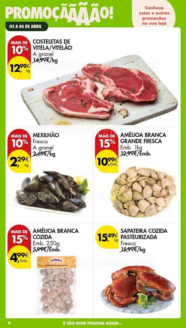 Antevisão Folheto PINGO DOCE Promoções Fim de Semana - 3 a 6 abril