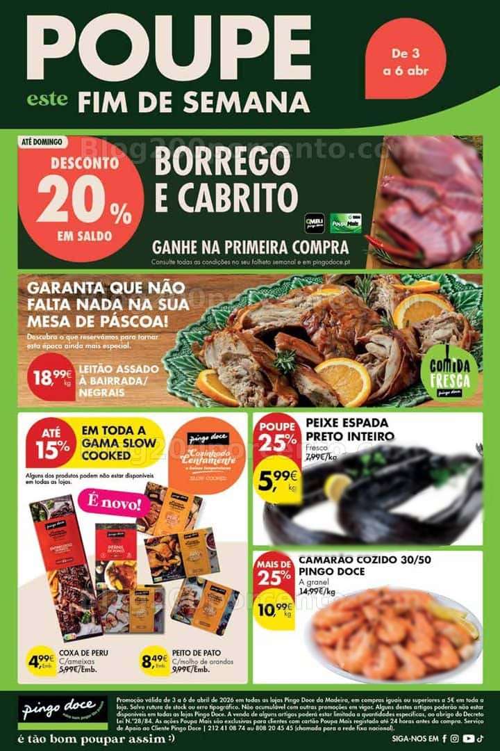 Antevisão Folheto PINGO DOCE Madeira Promoções Fim de Semana - 3 a 6 abril