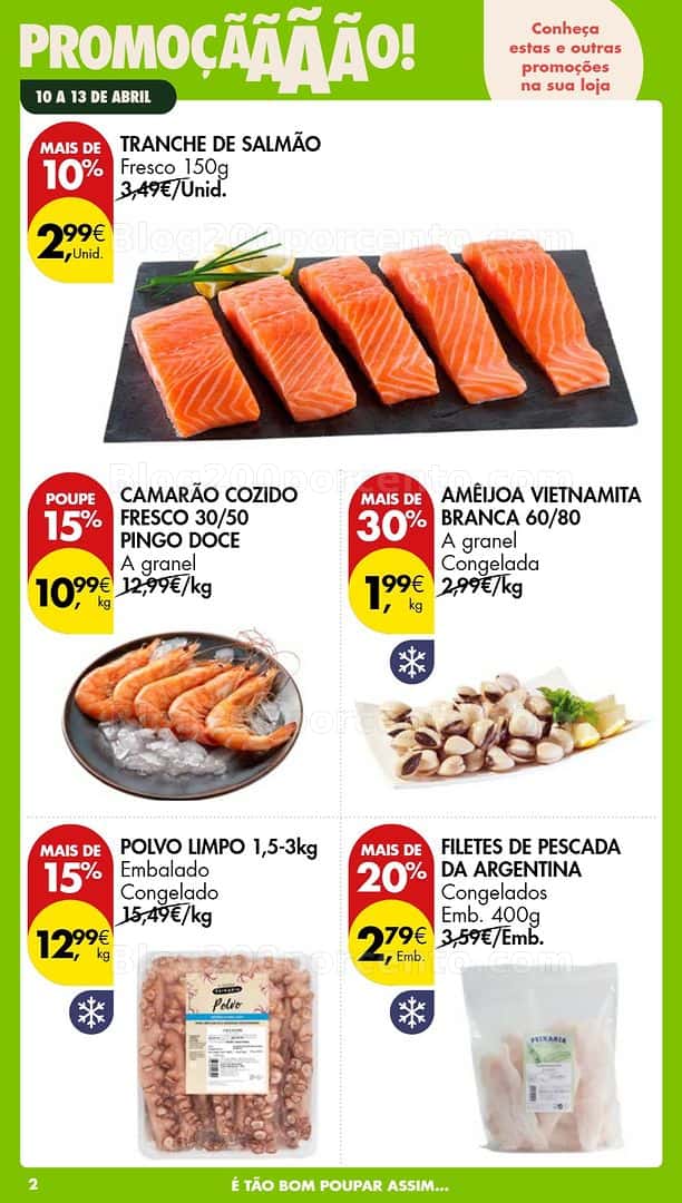 Antevisão Folheto PINGO DOCE Promoções Fim de Semana - 10 a 12 abril