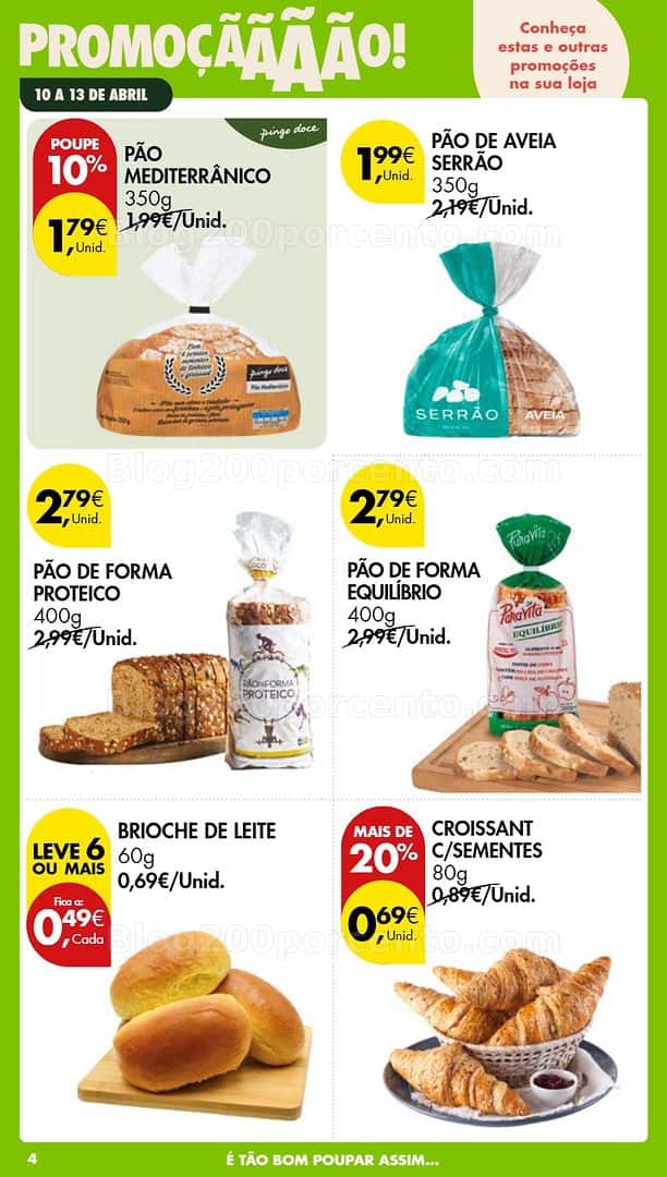 Antevisão Folheto PINGO DOCE Promoções Fim de Semana - 10 a 12 abril