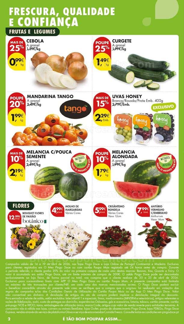 Antevisão Folheto PINGO DOCE Frescos Promoções de 14 a 20 abril