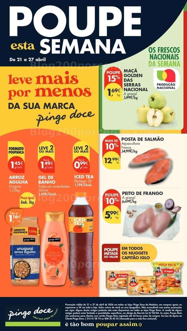 Antevisão Folheto PINGO DOCE Madeira Promoções de 21 a 27 abril