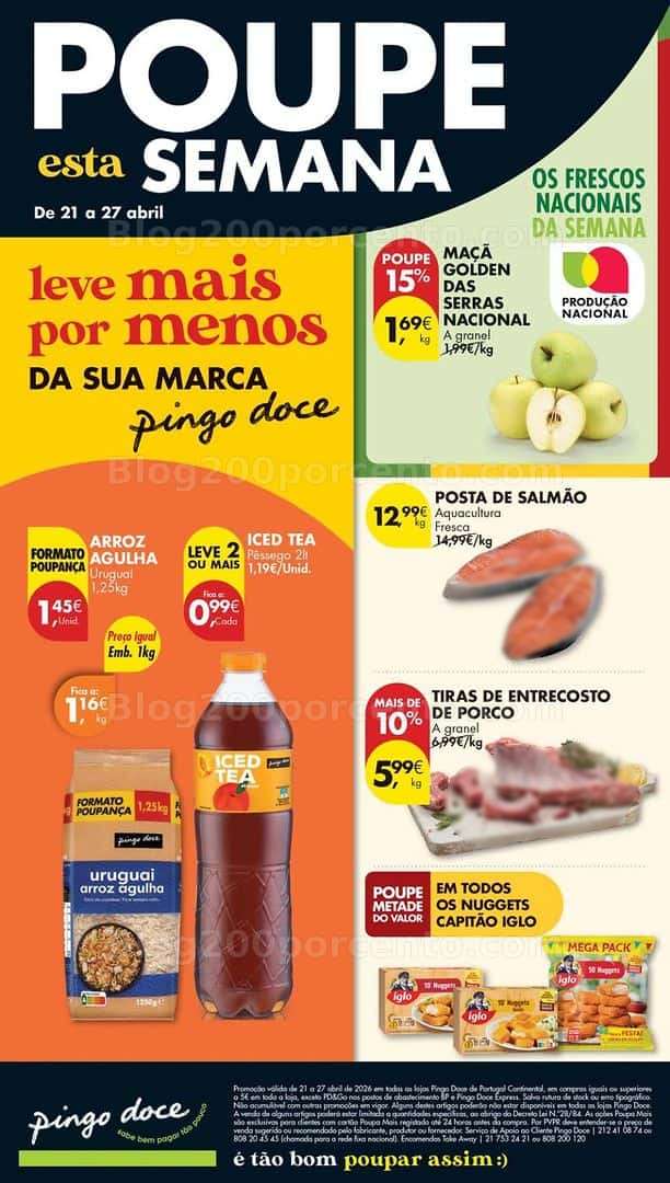 Antevisão Folheto PINGO DOCE Lojas Pequenas Promoções de 21 a 27 abril