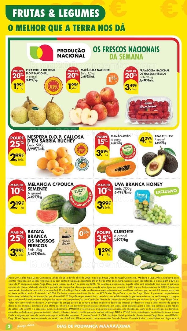 Antevisão Folheto PINGO DOCE Frescos Promoções até 4 maio