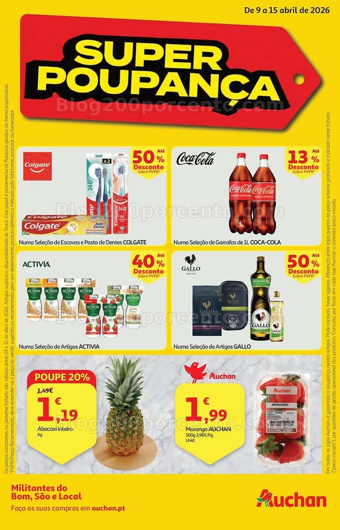 Antevisão Folheto AUCHAN Super Poupança Promoções de 9 a 15 abril