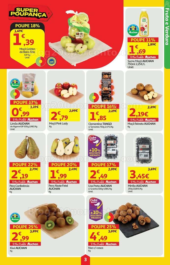 Antevisão Folheto AUCHAN Super Poupança Promoções de 9 a 15 abril